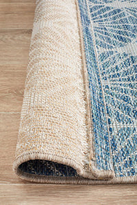 Paris Indoor Outdoor Blue Runner Rug