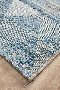 Paris Indoor Outdoor Blue Runner Rug