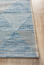 Paris Indoor Outdoor Blue Runner Rug