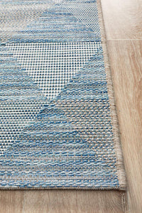 Paris Indoor Outdoor Blue Runner Rug