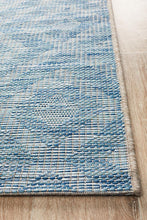 Paris Indoor Outdoor Blue Runner Rug