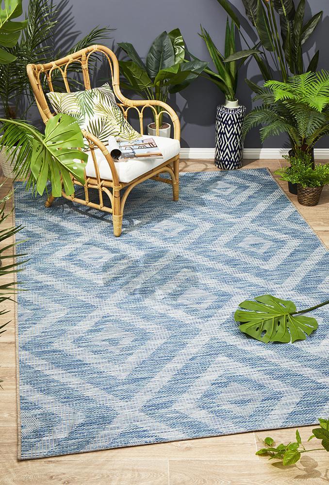 Paris Indoor Outdoor Blue Rug