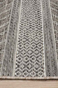 Paris Indoor Outdoor Tribal Grey Runner Rug