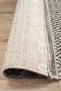 Paris Indoor Outdoor Tribal Grey Runner Rug