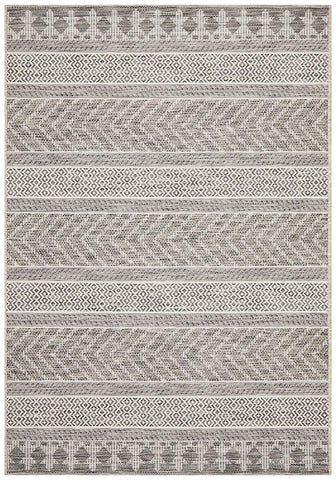 Paris Indoor Outdoor Tribal Grey Rug
