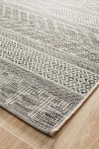 Paris Indoor Outdoor Tribal Grey Rug