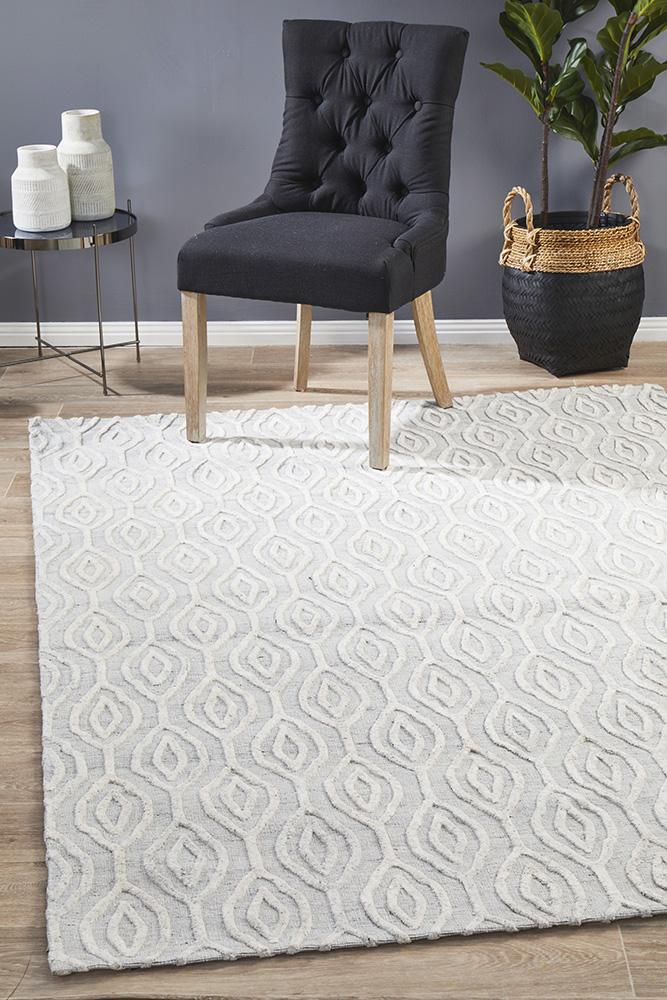 Azulik Wish White Modern Rug