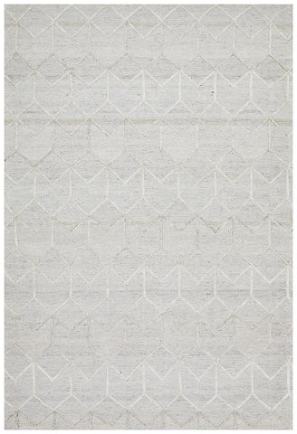 Azulik Grey Brush Modern Rug